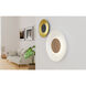 Ramen LED 18 inch Chrome and Matte Black with Gold Interior ADA Wall Sconce/Pendant Wall Light, Hardwire
